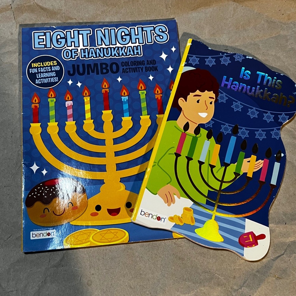 Bendon Kids Hanukkah Activity & Board Book Set Eight Nights Is This Hanukkah